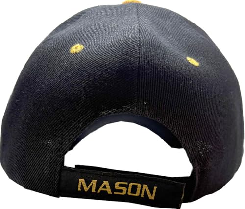 Image of AborenCo Freemason Mason Lodge Symbol Adjustable 3D Embroidery Baseball Cap Hat