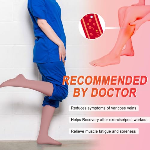 Image of Iseasoo 4 Pairs Compression Socks for Women Circulation-Best Support for Nurses,Running,Athletic,Travel