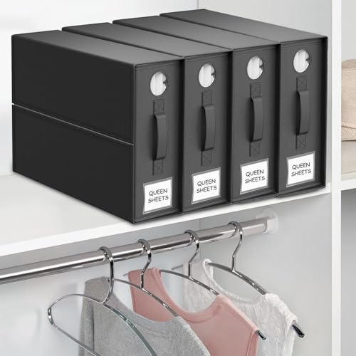 Organizador de sábanas plegable de lino para armarios y dormitorios 3