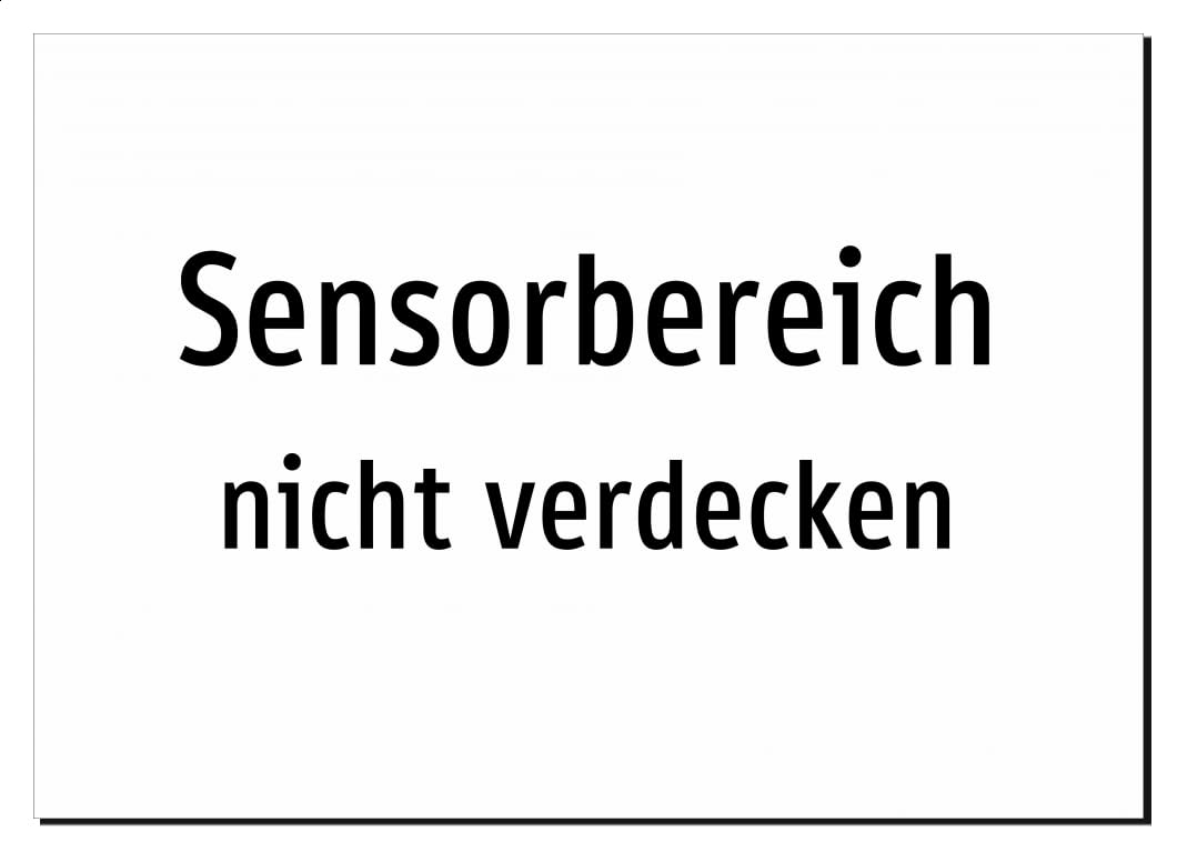 39225-DE-T-13 | Sensorbereich - nicht verdecken