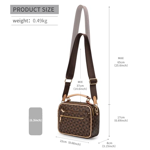 Unisex Crossbody Messenger Bag, Vegan Leather Shoulder Satchel with Adjustable Strap, Vintage Geometric Design for Daily Use4