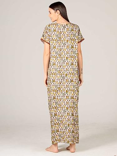Image of Evolove Women's Viscose Liva Long Maxi Night Gown Nighty Dress with Pocket, Super Soft Comfortable (LNG-Rayon)