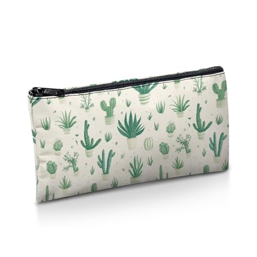 Image of Cactus Pencil Case Light Green Pencil Box for Preschool Toddlers Girls Lightweight Pen Holder for Stationery Storage Simple Pencil Pouches Ideal for School Classroom