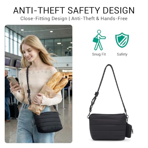Acuario bolso cruzado para mujer tipo bolso tote acolchado miniatura 5