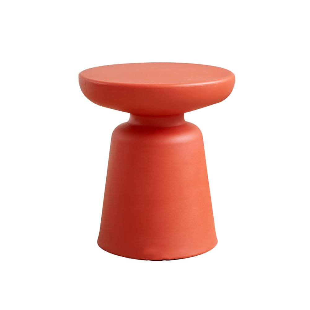 ZTHYSHOZ Coffee Table Small Round Sofa Side Table Colorful Corner Mini Storage Living Room Balcony Bedroom(Red)