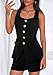 PRETTYGARDEN Womens 2 Piece Matching Sets 2026 Fashion Button Down Suit Vest Tops Shorts Set Spring Business Casual Outfits (Black,Small)
