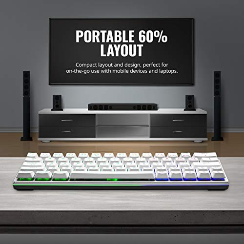 Image of Cooler Master SK622 Wireless 60% Sliver White Mechanical Keyboard with Low Profile Brown Switches, New and Improved Keycaps, and Brushed Aluminum Design