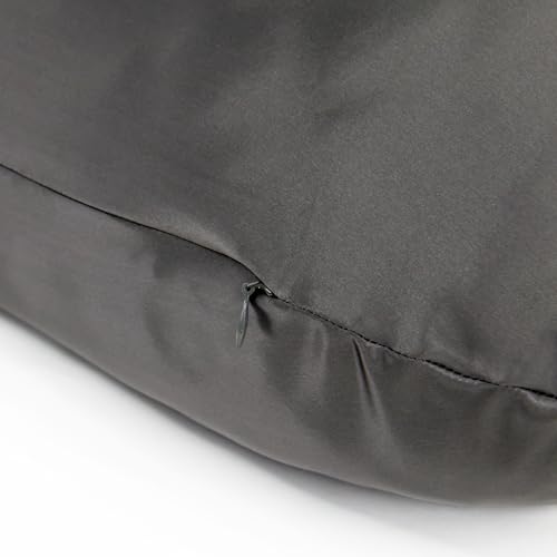 Image of Honeydew Organic Silk Side Pillow Curved Pillowcase - The Ultimate Luxury Pillowcase to Reduce Wrinkles and Improve Skin and Hair Health - King Size (Lunar Eclipse (Charcoal))