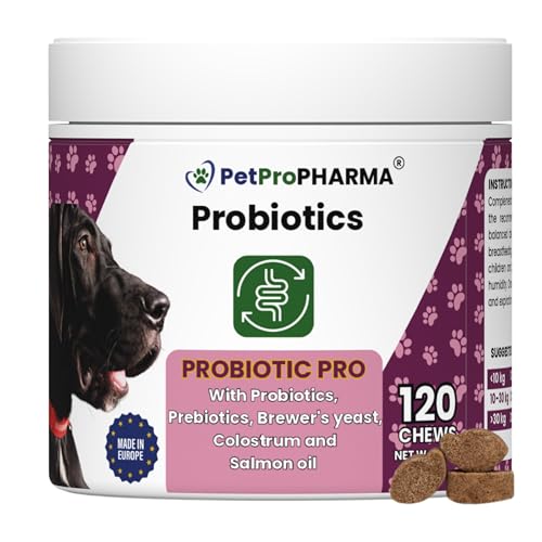 PetPro PHARMA - Probiotic Pro – Verdauungsgesundheit & Immunstärkung für Hunde & Katzen – Mit Probiotika, Präbiotika & Verdauungsenzymen – Ergänzungsfutter,120 Kautabletten, 360 g.