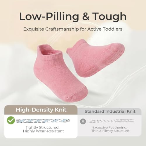 Image of Baby Non Slip Ankle Socks with Grippers for 0 Months-7 Years Old Walking Socks