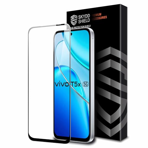 Image of Military-Grade Gorilla Tempered Glass For Vivo T5x and iQOO Z11x (6.76 Inch) With Installation Kit | Edge to Edge Coverage | Black
