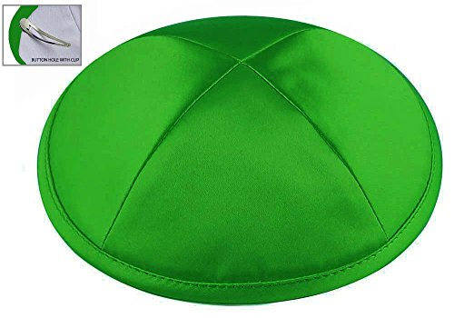 Image of Zion Judaica Deluxe Satin Kippah Yarmulkes for Kids Teens & Adults Skullcaps 6.25 inch Multi-Color Options 4 Panel Design