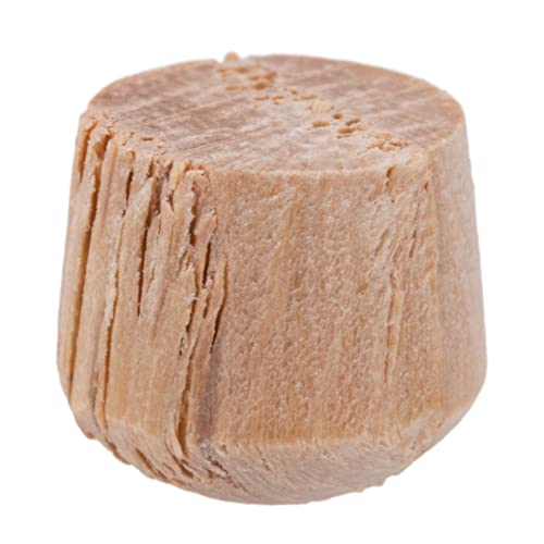 Image of Oak Round Head Screw Hole Plugs | Diameter: 1 /4 inch | Pack of 50 Approx. | Turned End Grain Screw Hole Buttons, Furniture Grade | UA-076-OW