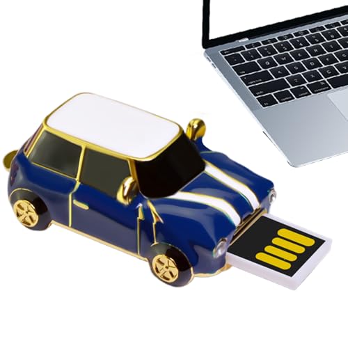 Memoria USB - Disco de almacenamiento portátil de 4 GB, llave de memoria clásica en forma de vehículo | Nuevo diseño creativo Automóvil carcasa ABS Solución de datos segura