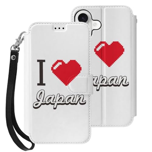�蒠�^ I Love Japan ���{�n�[�g �Ή� iPhone 17 �P�[�X PU���U�[ ���z�^ �X�}�z�P�[�X �g�уP�[�X �}�O�l�b�g�� �g�уJ�o�[ �J�[�h���[ �y�� �S�ʕی� �X�^���h�@�\ [���s�A���i]