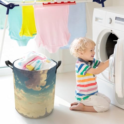 Panier à linge avec couvercle pliable imperméable grand format chambre - 8