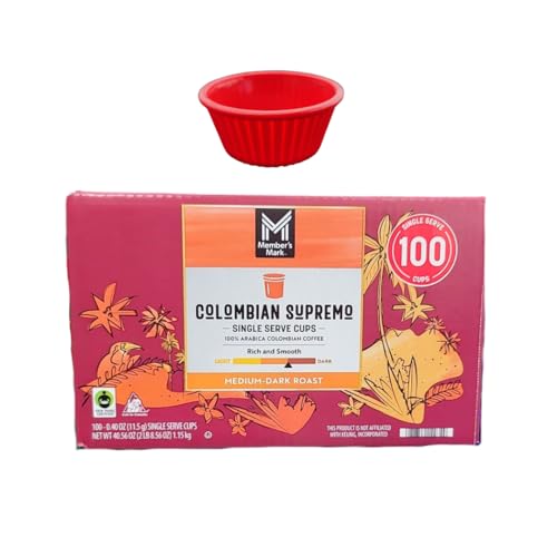 KING BUY BOX 1 PCS cup Bundle with Colombian Supremo Medium-Dark Roast Coffee Pods