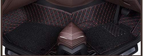 Image of SINEX Premium 7D car mat Full Set for Maruti Suzuki Alto K10 (Model : 2015-2025) Luxury Leather Double Car Floor Mat Complete Set || 100% Waterproof and Washable Color : Black-Red (Design-1)