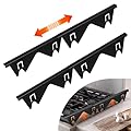 Stainless Steel Stove Gap Cover - Adjustable Heat-Resistant Filler Strip for Stove Gaps, Blocks Food and Grease, Perfect for Gas Stove Sides, Oven Guards for Sides, and Stove Knob Safety Covers - 2Pcs