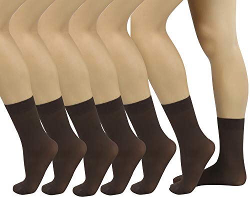 Image of ToBeInStyle Womens Pack of 6 Trouser Solid Print Anklet Socks