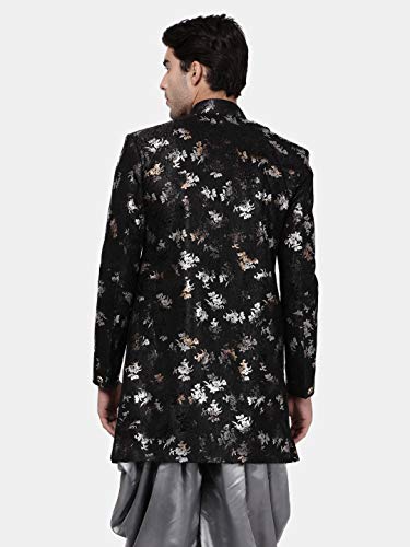Image of VASTRAMAY Men's Silk Blend Regular Fit Solid Regular Shirt Kurta