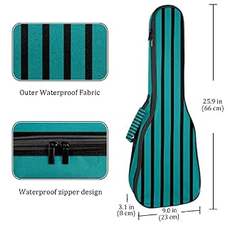 Housse pour ukulélé à rayures noires et vertes de 10 mm d’épaisseur avec rembourrage en éponge de 53,3 cm avec sangles… - Les Beatles, Paul McCartney, John Lennon, RIngo Starr, George Harrison Housse pour ukulélé à rayures noires et vertes de 10 mm d'épaisseur avec rembourrage en éponge de 53,3 cm avec sangles… – Image 4