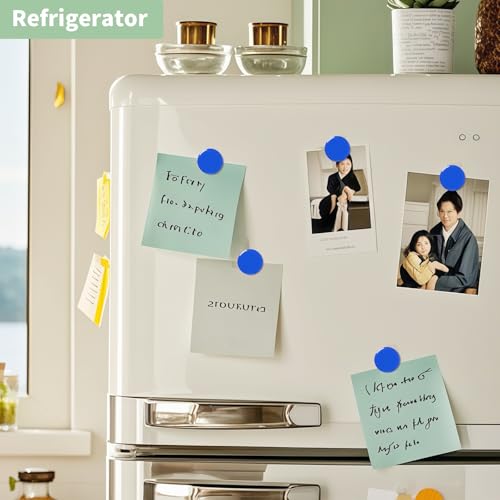 Imán redondo decorativo azul, pack de 20 piezas miniatura 5