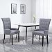 vidaXL Silla Comedor Tapizada Tela Reposabrazos Diseño Clásico Elegante Patas Madera Maciza...
