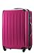 Hauptstadtkoffer ALEX - Erweiterbarer Hartschalenkoffer 75 cm (119 L) mit TSA-Schloss – robuster Trolley-Reisekoffer mit 4 Doppelrollen, Magenta