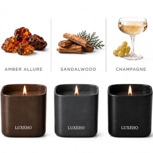 Luxury Scented Candle Gift Set, 3-Pack Soy Candles for Home by LUXEHO - Image 2