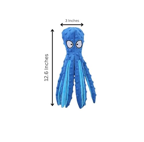 PixelShop Brinquedos barulhentos de polvo – Brinquedos de pelúcia para cães sem enchimento para dent