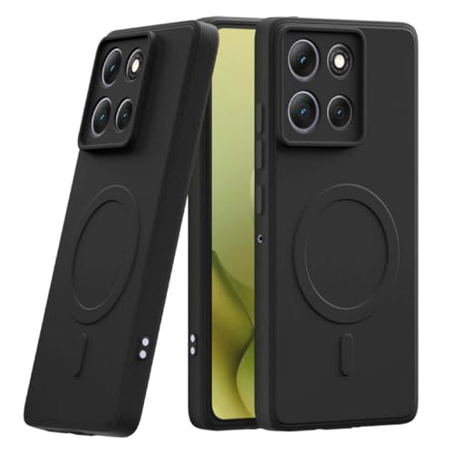 Image of Back Cover | MagFit Ring Design (Non-Magnetic) | Shockproof Protection | Anti-Slip Grip | Raised Camera Edges | Slim Protective Case for Motorola Moto G86 5G / G86 Power 5G (Matte Black)