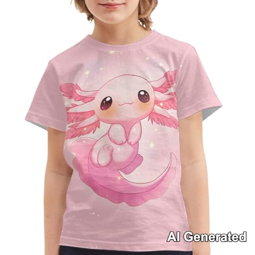 Image of Xhuibop Kids Tshirts Girls Boys 3-16 Years Summer Clothes for Teens Loose Fitting Tops