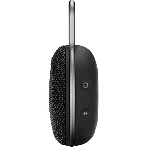 Image of JBL Clip 3, Wireless Portable Bluetooth Speaker with Mic, JBL Signature Sound, Integrated Carabiner, Vibrant Color Options with IPX7 Waterproof & AUX (Black)