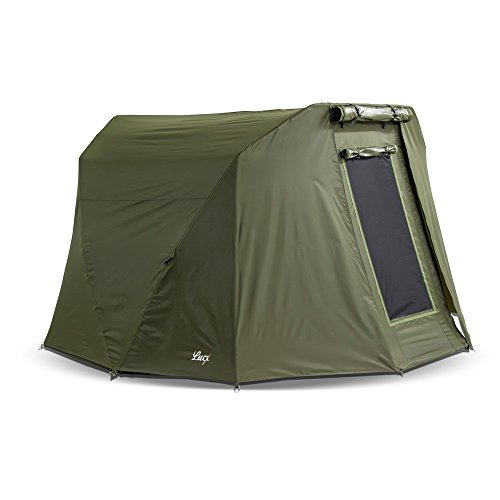 Lucx Caracal Bivvy + Winterskin 1 bis 2 Mann Angelzelt + Überwurf 2 Personen Karpfenzelt + Overwrap Angler Zelt Carp Dome + Skin 10.000mm Wassersäule