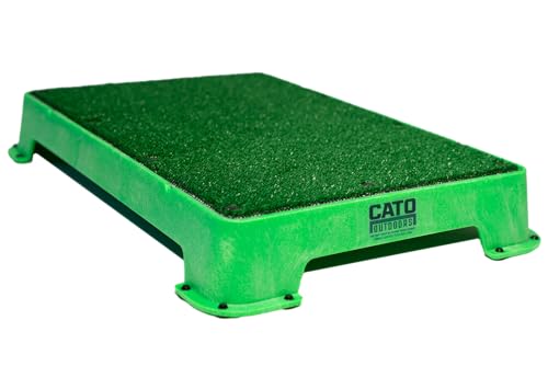 Cato Board - Dog Training Platform - Made in The USA (Bright Green, Turf Surface)
