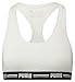 PUMA Iconic Racer Back Bra 1P Ropa Interior, Mujer, Blanco, Medium