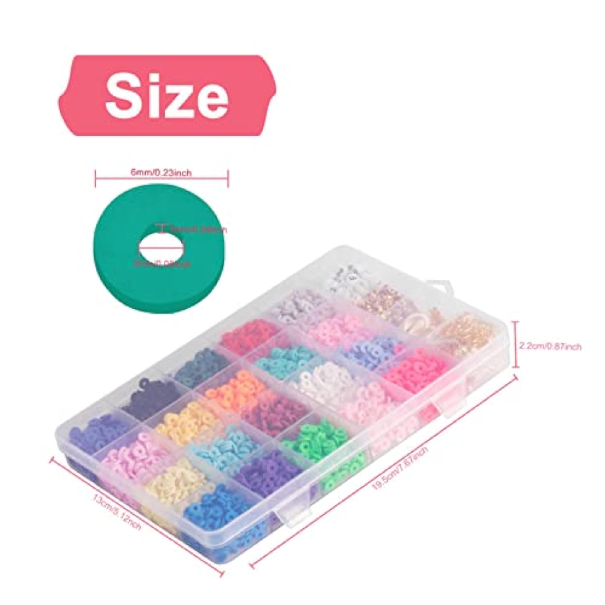 6mm Polymer Clay Beads Charms for DIY Necklaces