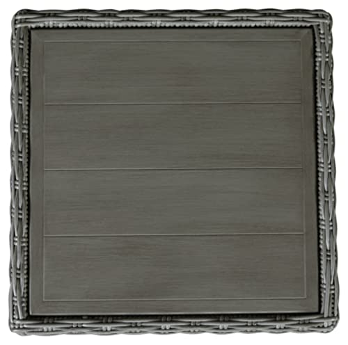 Signature Design by Ashley Elite Park Outdoor Wicker Patio End Table, Gray - image 4
