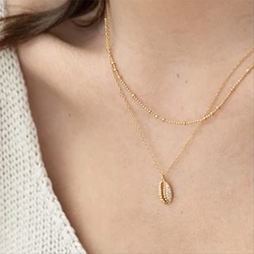 Collier Coquillage en Argent 925 Bijou Ras du Cou Unique et Raffiné