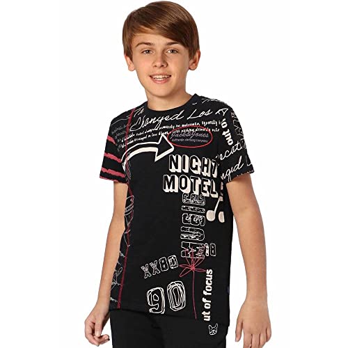 Image of JACK & JONES All Over Print Cotton Shirt Collar Boys T-Shirt