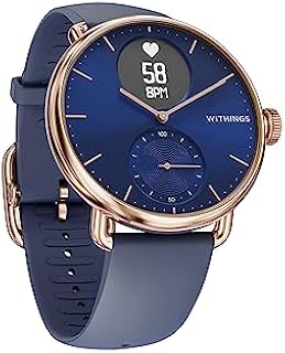 Withings ScanWatch - Hybrid Smartwatch mit EKG, Herzfrequenzsensor & Oximeter, Multisport Hybrid Smartwatch Herren/Damen, 30-Tage Akkuladung, Aktivitäts- & Schlaftracking, Android/iOS kompatibel