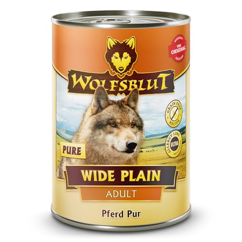 Warnicks Tierfutterservice Wolfsblut Wide Plain Pure 12 x 395 g Nassfutter für Hunde mit Pferdefleisch 4.74 Kilogramm
