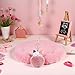 ZGLUZP Pink Cute Cat Shape Pom Pom Keychain Plush Ball Car Keychain Pendant Fluffy Keyring Charm for Women Girls Bag Purse Decor Keychains Accessories