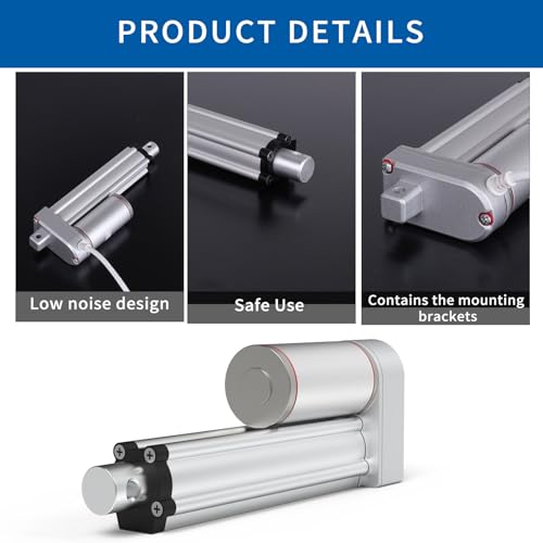 Lcvxyerq DZ006 12 Inch Stroke Heavy Duty 12V Electric Linear Actuator Motor 220Lbs Speed 0.47"/Sec Linear Actuator Stroke thumb #4