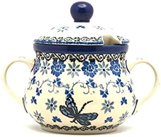 Polish Pottery Sugar Bowl - Dragonfly