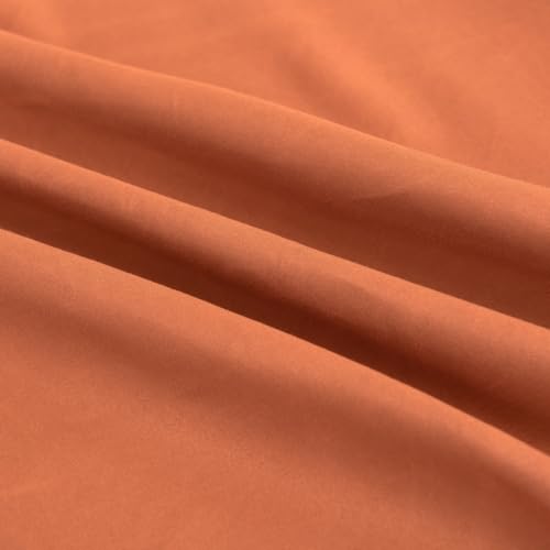 Image of Bed Skirt Full Size 16 Inch Drop Ruffled Bed Skirt with Split Corners | Bed Skirt with Platform, Soft and Stylish 100% Microfiber,Terracotta