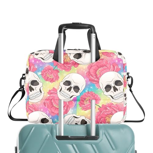 Bolso para laptop Skull Flower Blossom 16 pulgadas resistente al agua miniatura 7