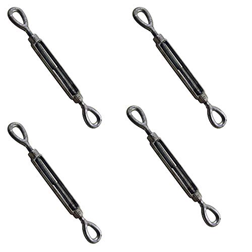 4 PC 1/4 pulg x 4 pulg Tensor Ojal Ojal Galvanizado Forjado en Frío Capacidad 500 lbs miniatura 1