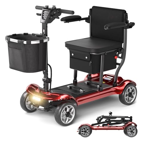4 Wheel Mobility Scooter for Adults&Seniors - 43lb Lightweight Portable...